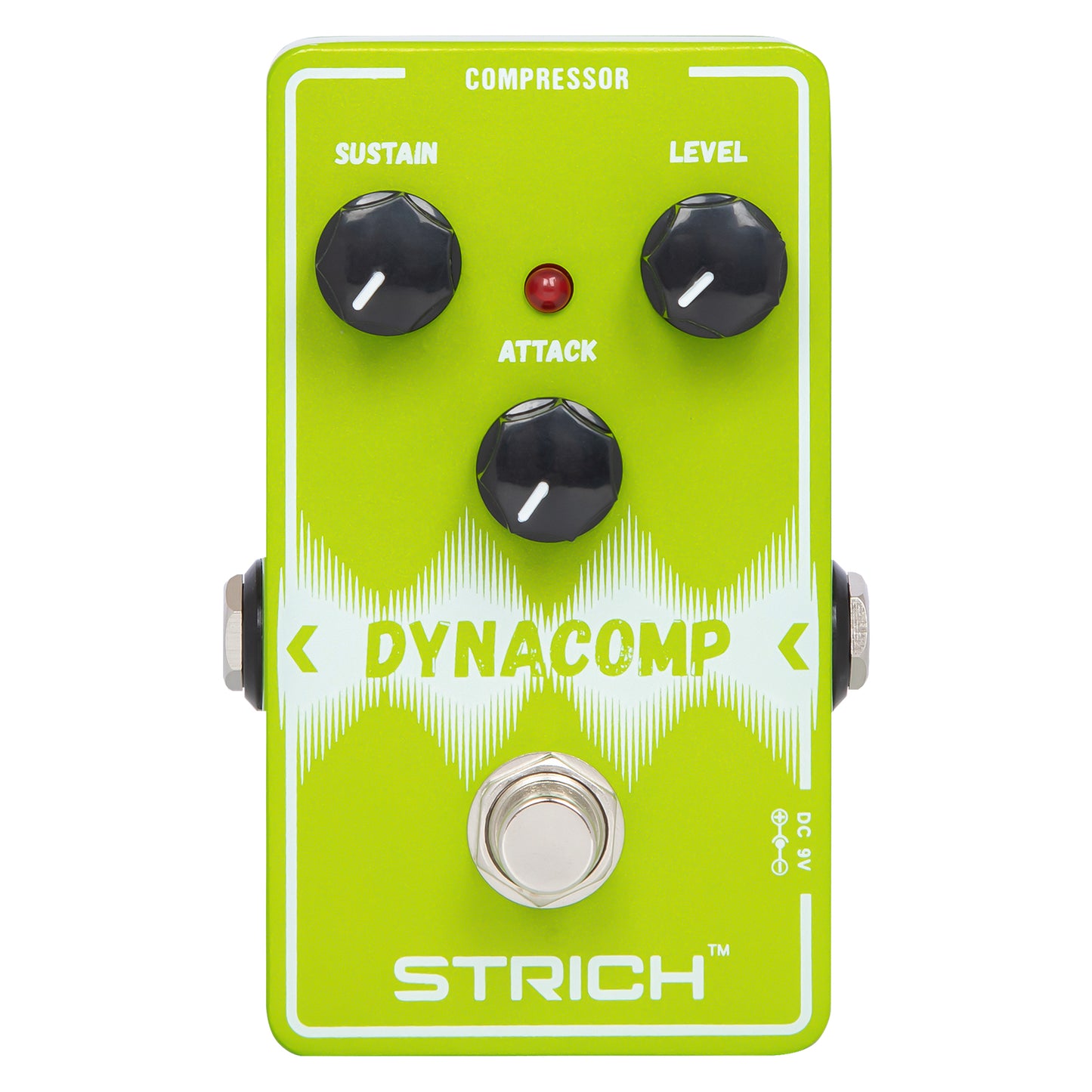 STRICH DYNACOMP Compressor Guitar Pedal, Essential Pure Analog Effect Pedal, 3 Knobs Control, True Bypass for Electric Guitar, Green