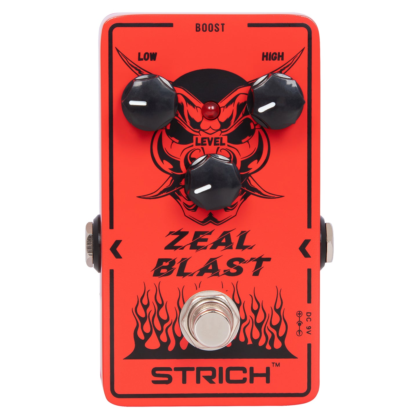 STRICH ZEAL BLAST Boost Guitar Pedal, Enhance Your Guitar Bass Sound with 2-Band Low/High Adjustment, True Bypass for Electric Guitar, Red and Black