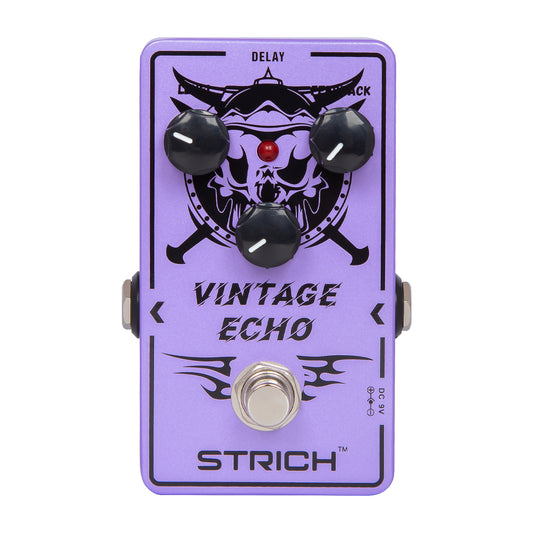 STRICH VINTAGE ECHO Delay Guitar Pedal, Analog Delay Guitar Effect Pedal Vintage, True Bypass for Electric Guitar, Purple