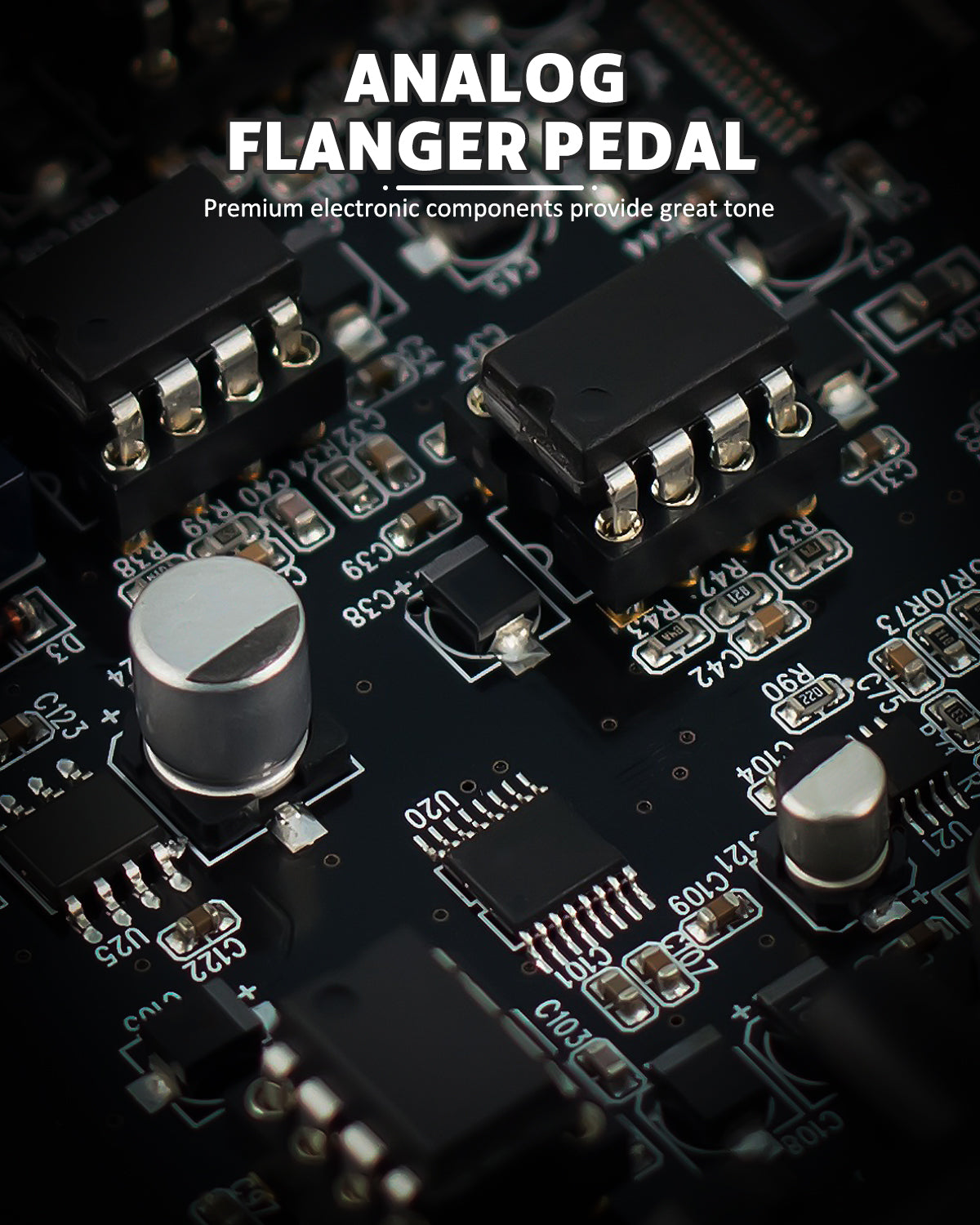 STRICH Analog Flanger Guitar Pedal for Effect Guitar, 2 Modes, Best Retro Sound Effect Classic Metallic Flanger Sounds Effect, True Bypass for Electric Guitar, Purple