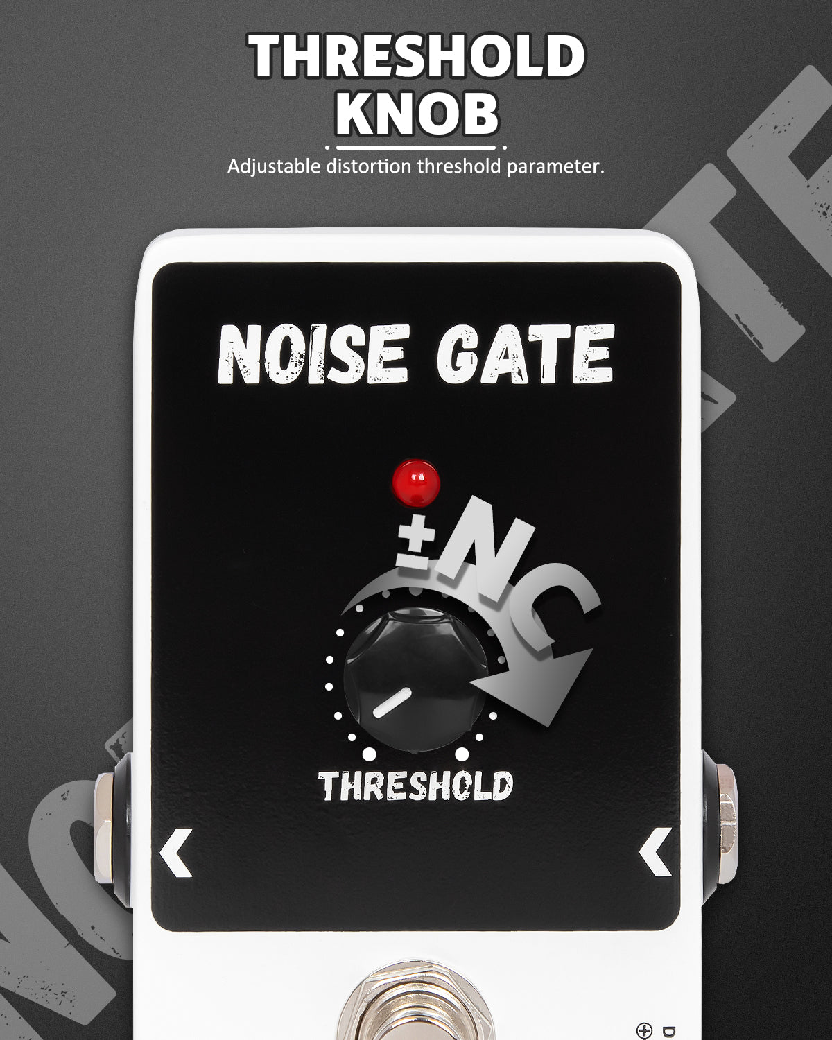 STRICH Noise Gate Guitar Pedal, Noise Suppressor Guitar Pedal Noise Killer Effect, True Bypass for Electric Guitar, White
