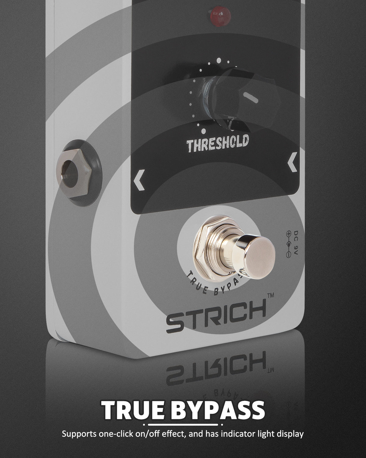 STRICH Noise Gate Guitar Pedal, Noise Suppressor Guitar Pedal Noise Killer Effect, True Bypass for Electric Guitar, White