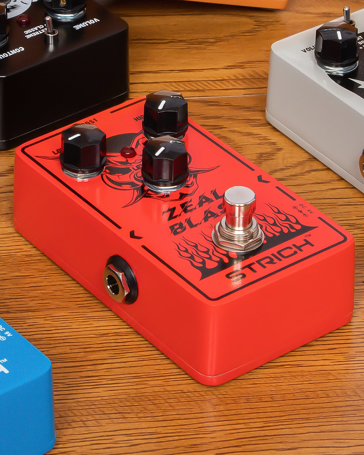 STRICH ZEAL BLAST Boost Guitar Pedal, Enhance Your Guitar Bass Sound with 2-Band Low/High Adjustment, True Bypass for Electric Guitar, Red and Black