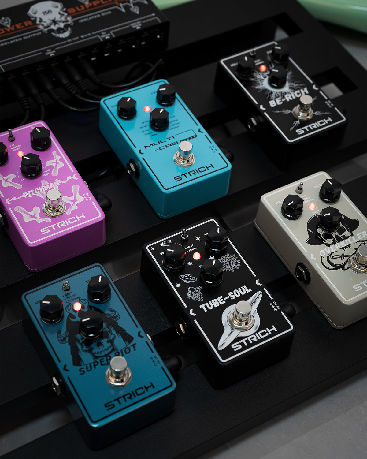 STRICH TUBE SOUL Tube Overdrive Distortion Pedal for Electric Guitar, Compact Mini Single Unit, True Bypass, 3 Control Knobs, Volume, Tone, Gain, Dual Mode Adjustment, Boost, Normal, 9V DC